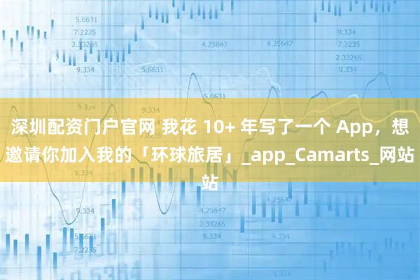 深圳配资门户官网 我花 10+ 年写了一个 App，想邀请你加入我的「环球旅居」_app_Camarts_网站
