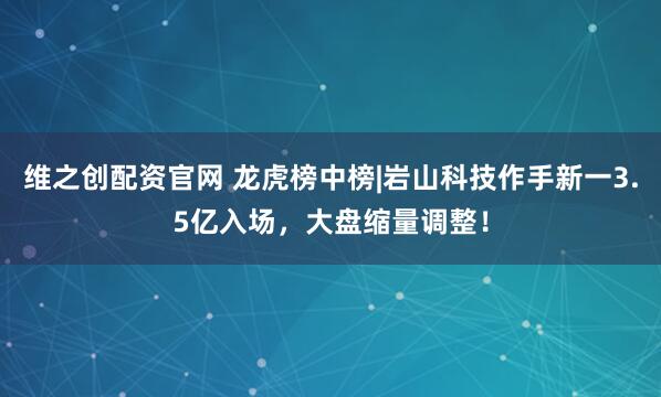 维之创配资官网 龙虎榜中榜|岩山科技作手新一3.5亿入场，大盘缩量调整！
